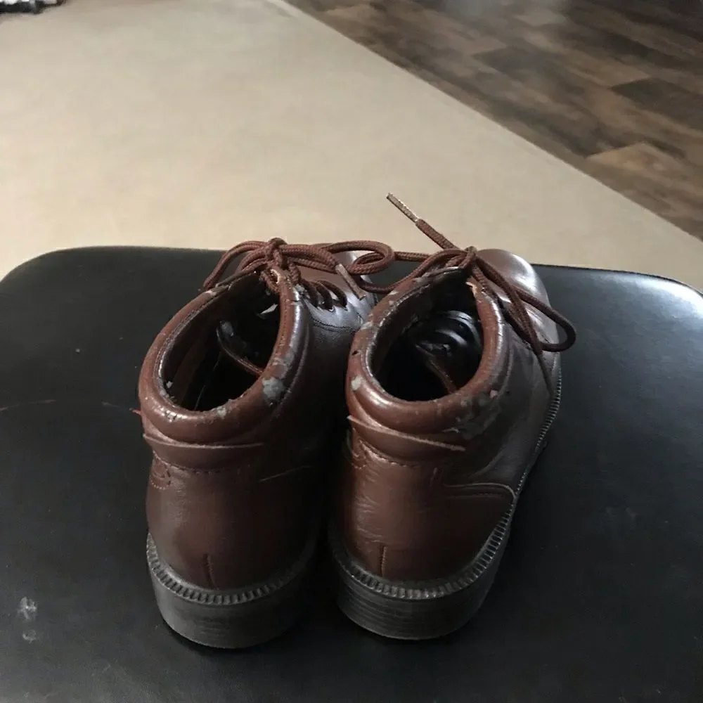 Vintage Dane Leather Kids Shoes Brown Size 4K